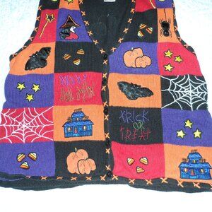 Bobbie Brooks Women’s Halloween Vintage Sweater Vest-Size Large--